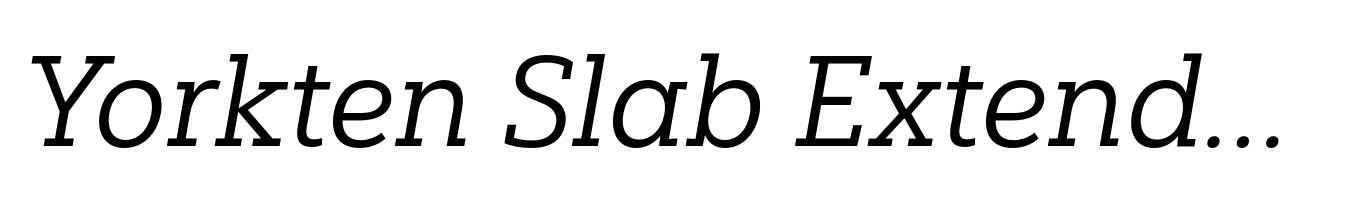 Yorkten Slab Extended Regular Italic